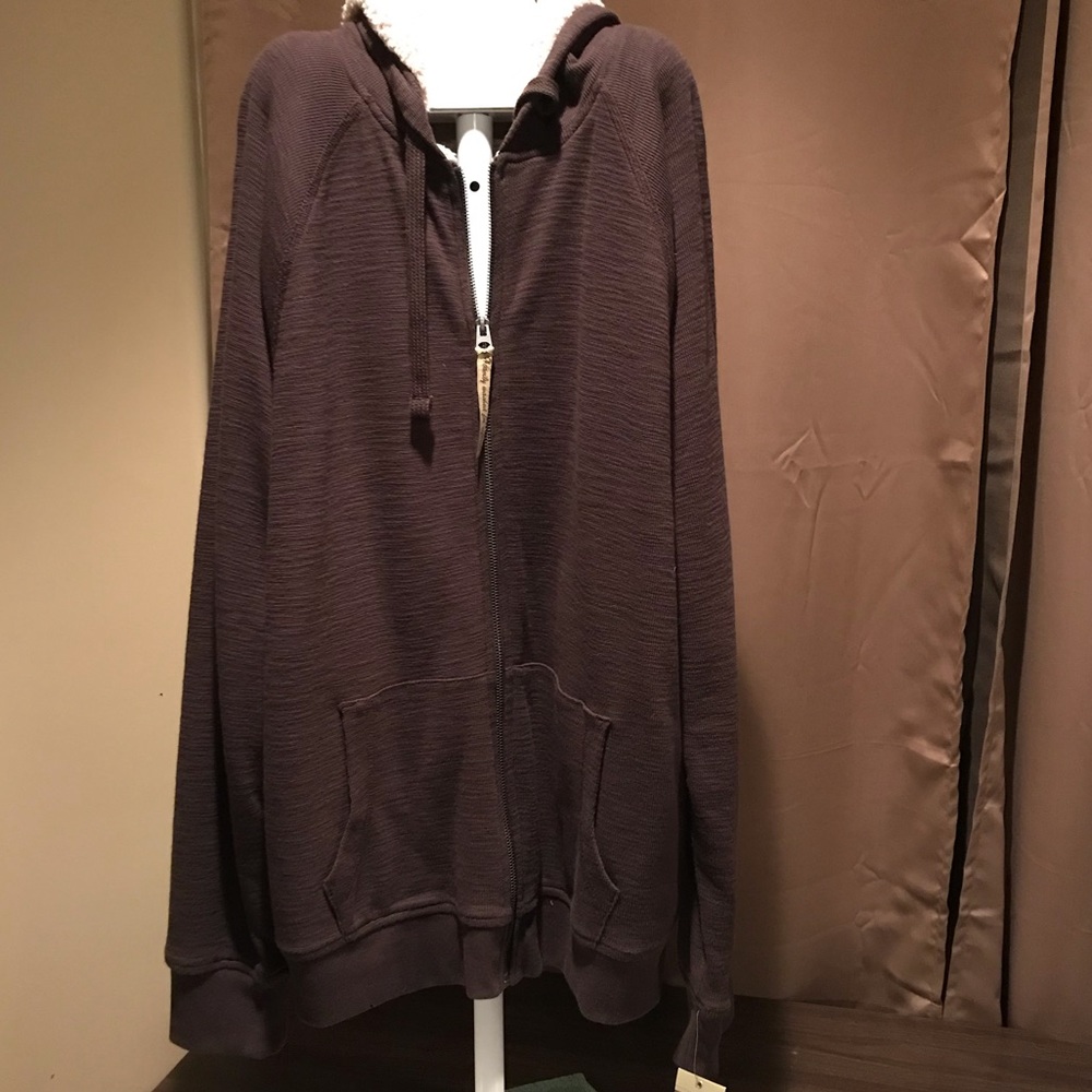 Men’s large brown full zip brown. Sonoma brand NWT